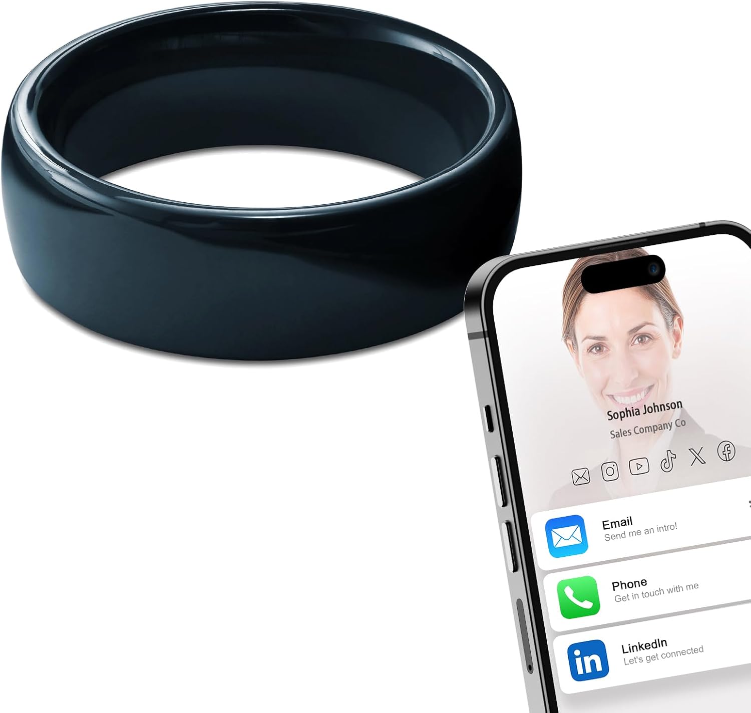 Smart Ring Nfc Pay - Ntag215 NFC 풀 세라믹 스마트 링은