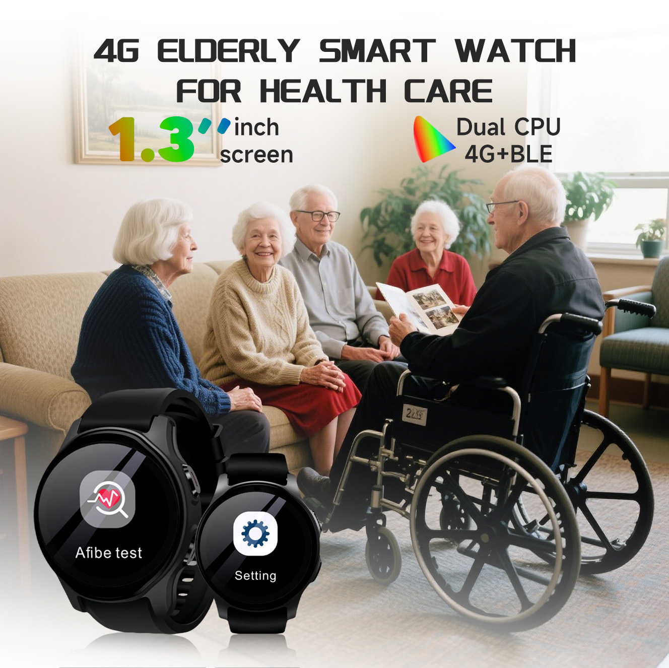 노인용 신형 4G GPS 네비게이션 스마트워치 VL18 - Fall Detection Watch 리뷰 및 가격